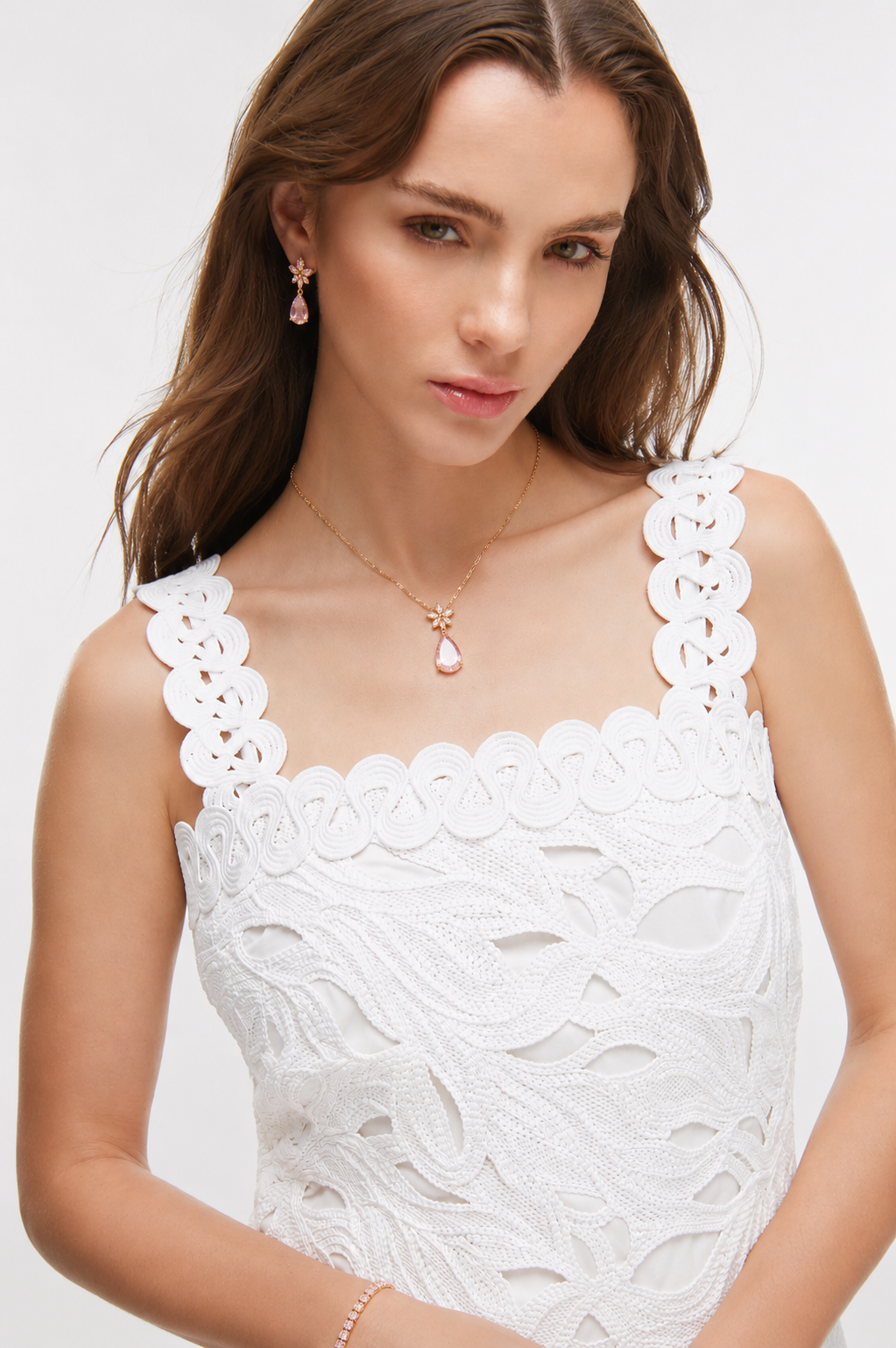 Crepusculo White Midi Dress