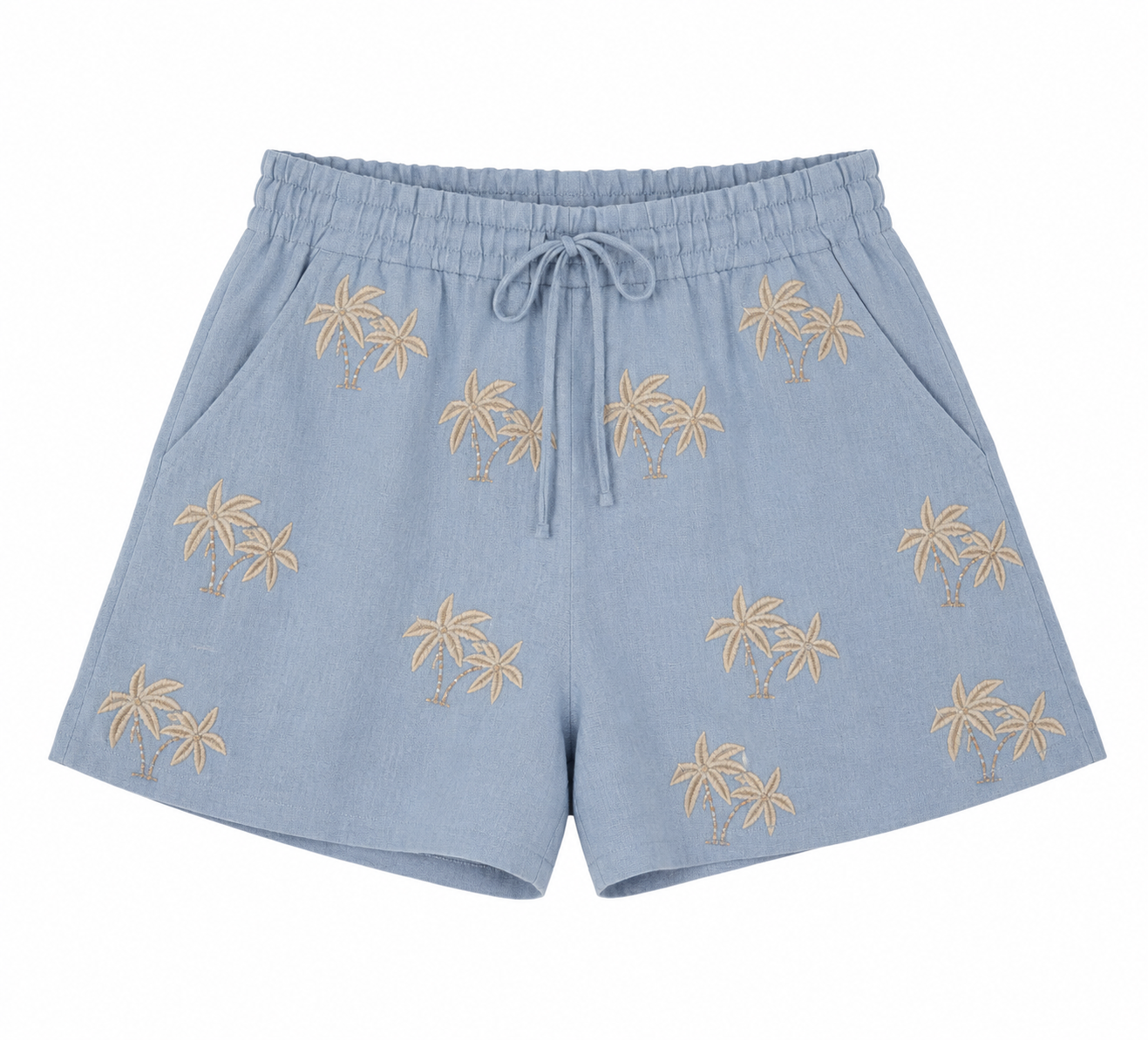 Blue Palm Mini Short