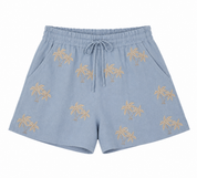 Blue Palm Mini Short