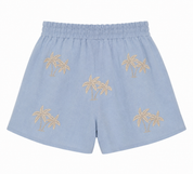 Blue Palm Mini Short