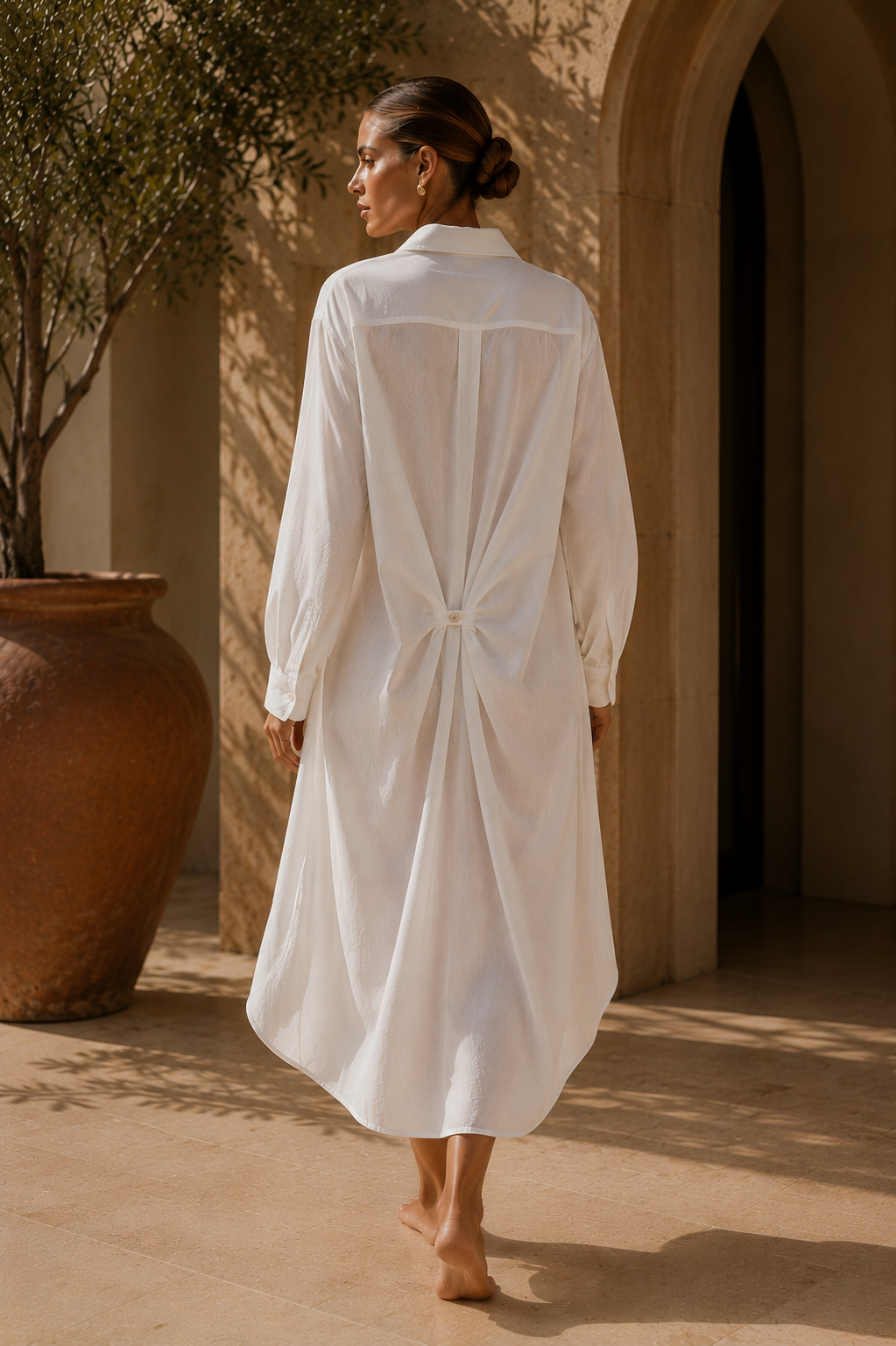 Natural Double Palm Long Shirt
