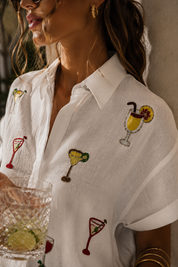 White Cocktail Bundi Shirt