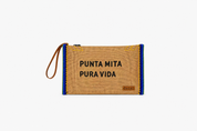 Vintage Burlap Francia Pouch