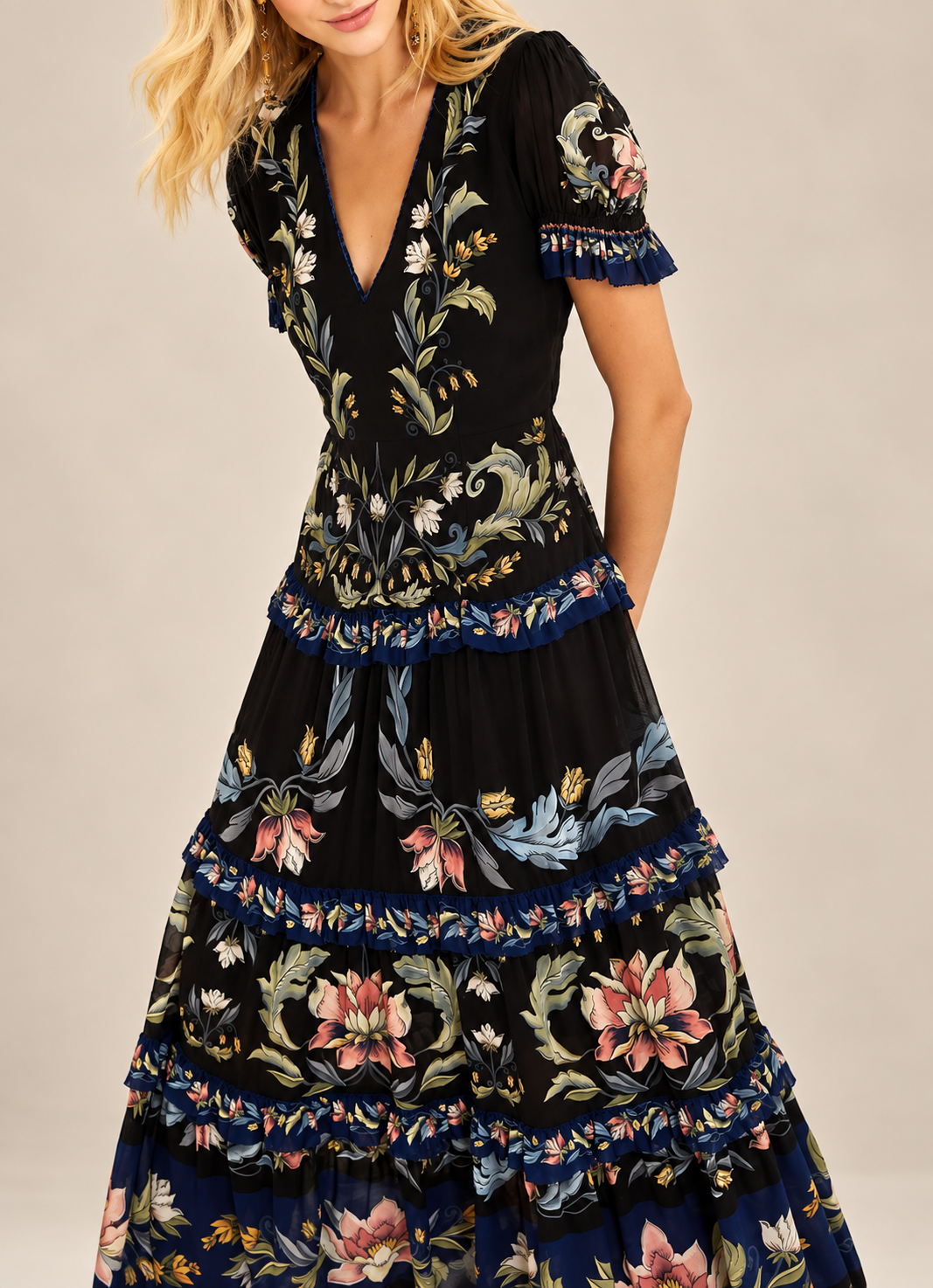 Natalia Black Maxi Dress