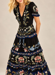 Natalia Black Maxi Dress