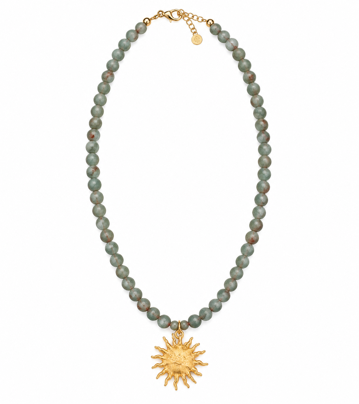 Aventurina Green Sun Necklace