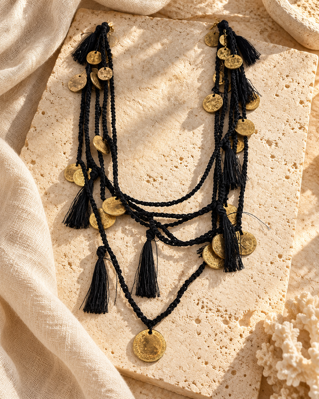 Collar Mil Vueltas Negro.
