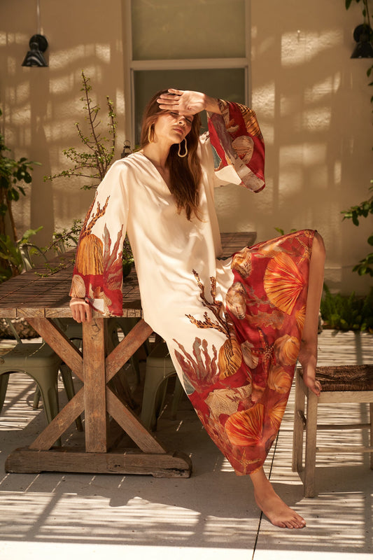 Ocean Floor Cream Lena Kaftan