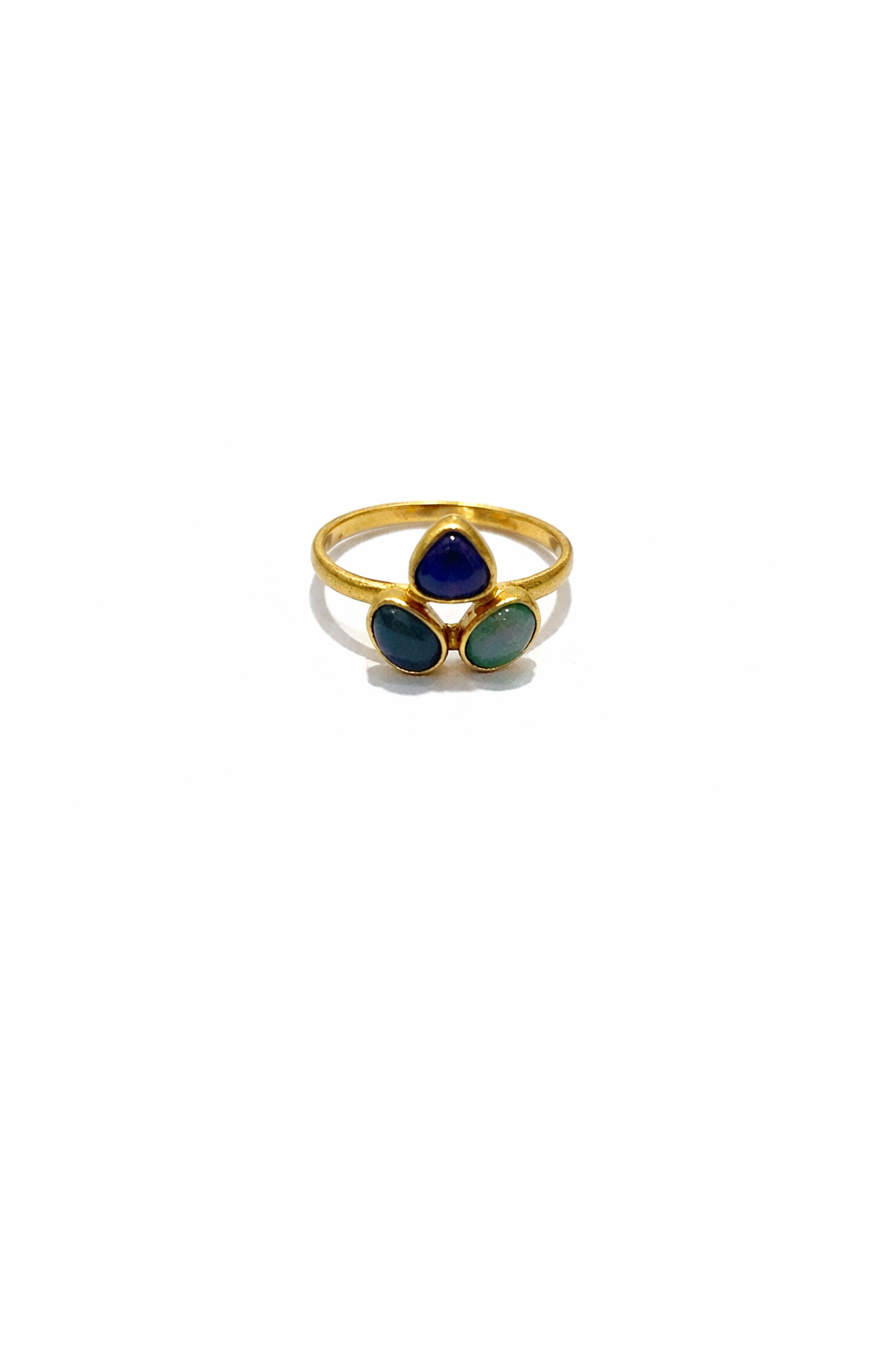Labradorita Blue Ring