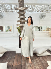 2043228 Stone Champagne Long Dress