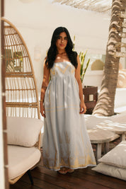 430033 Roots Light Grey Maxi Dress
