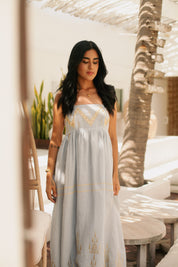 430033 Roots Light Grey Maxi Dress
