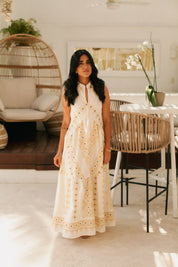 pixel natural long dress