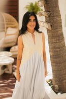 331072 Sleeveless New Triangle Light Grey Dress