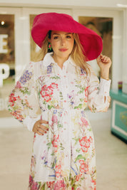 Lotus White Long Dress