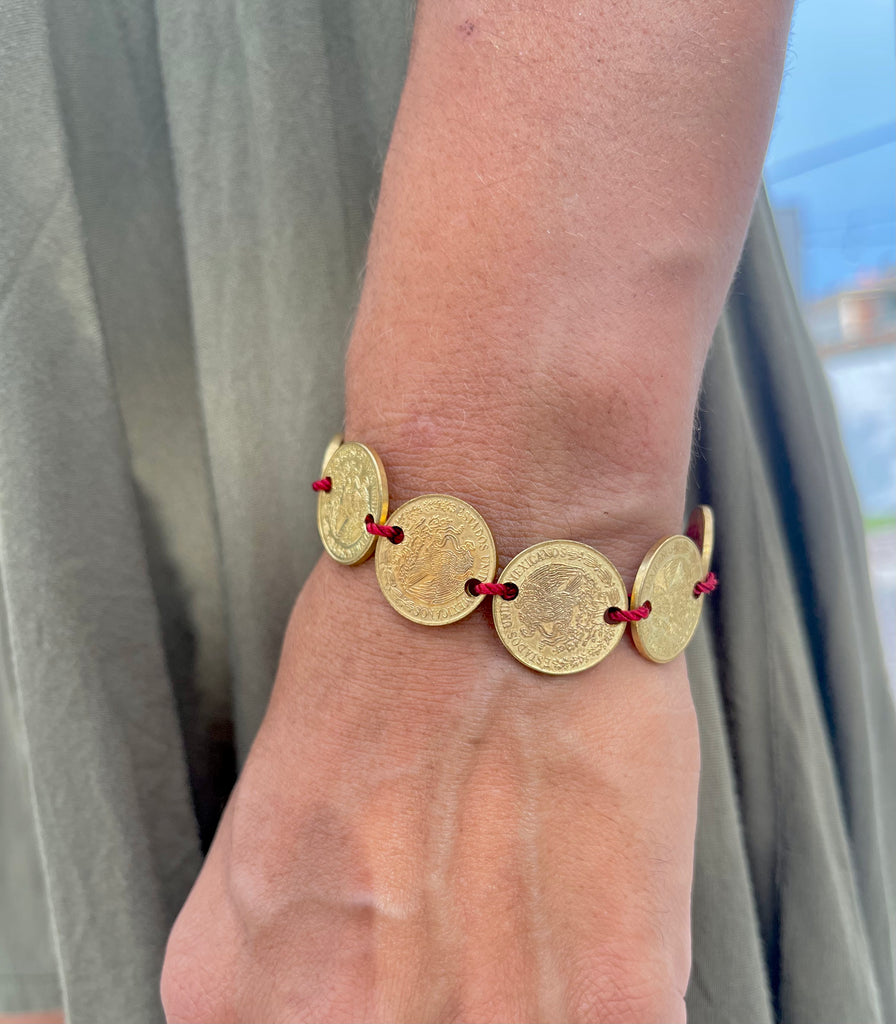 Entrelazado Vino Bracelet