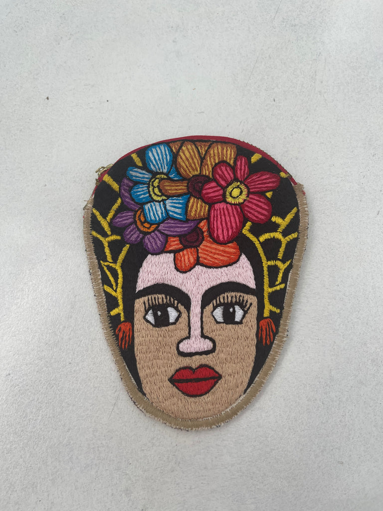 Frida Flor Blanca Coin Bag