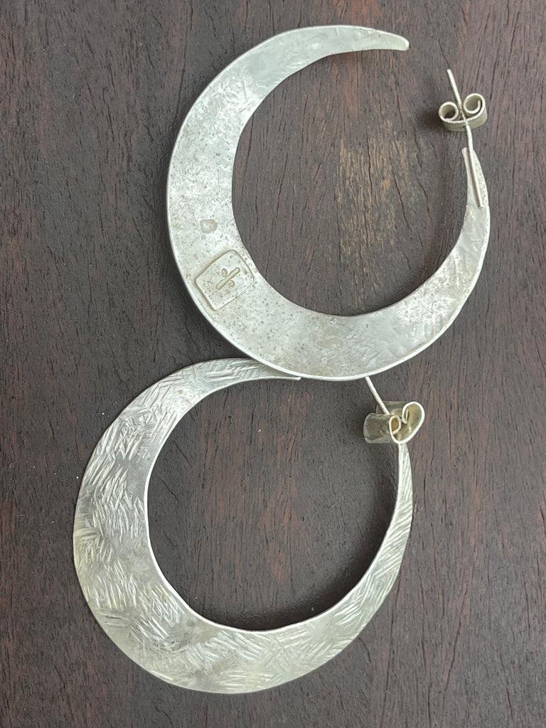 Silver Thin Hoops