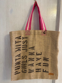 Mama Burlap Tote Are Bag