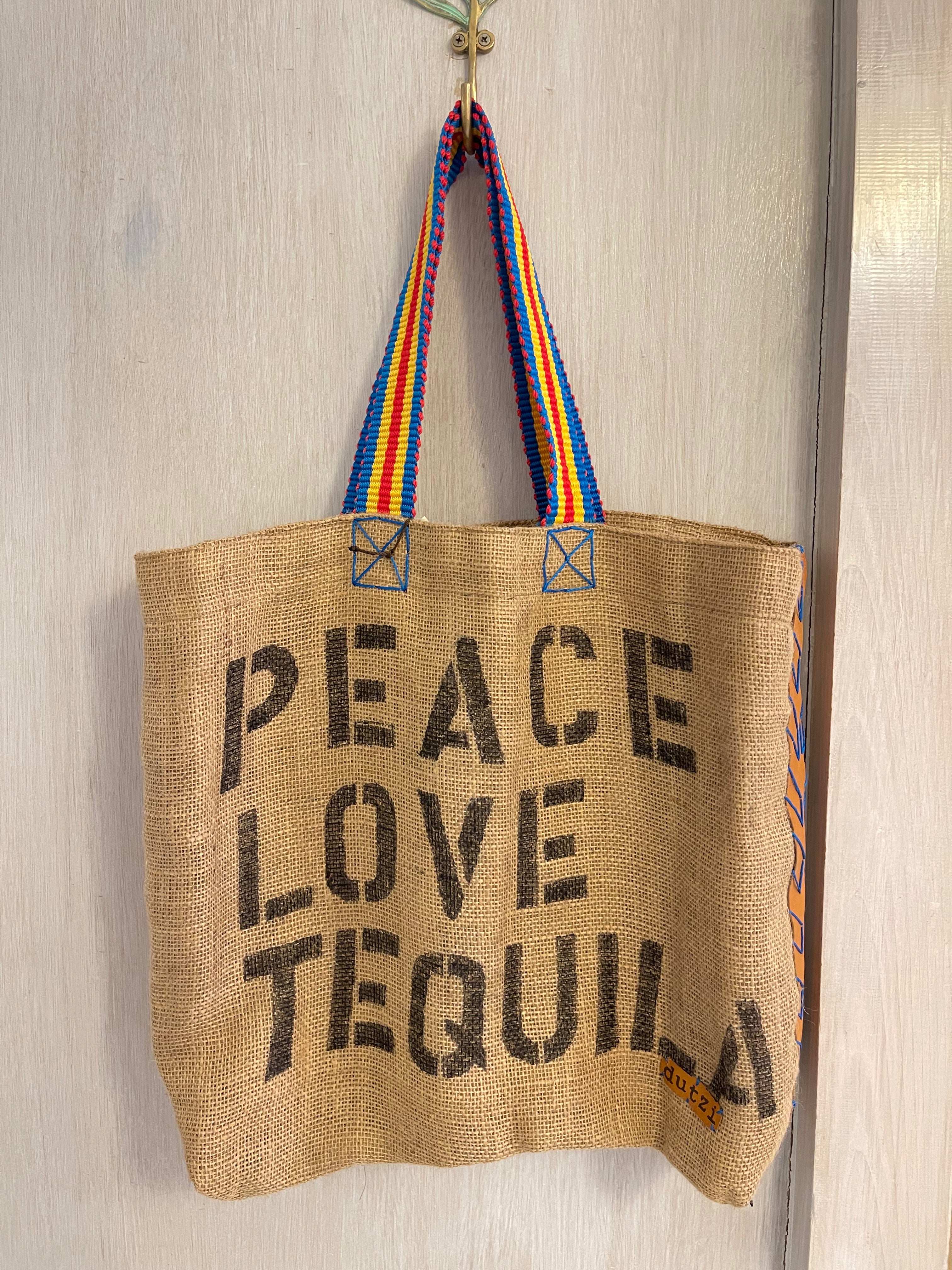 Mama Burlap Tote Yucatan Bag