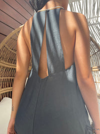 430021 Dress Long Lefkada Straps Open Back