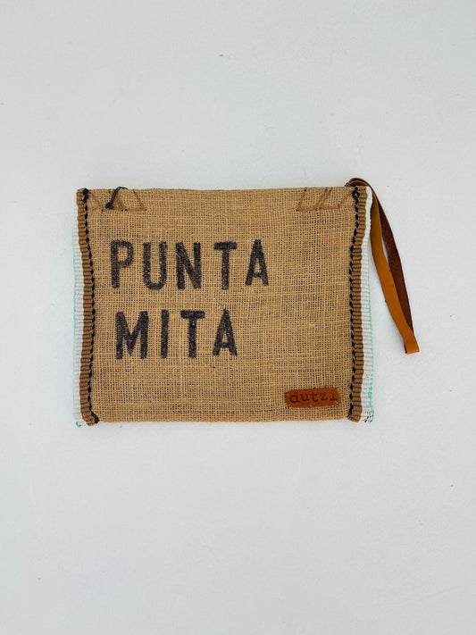 Vintage Burlap Arrecife Pouch