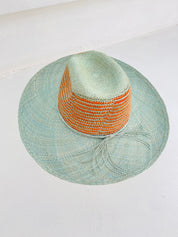 Milano Adriatic Mist & Orange Crochet Hat