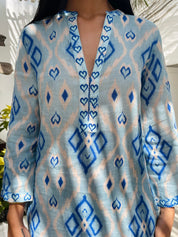 Sapphire Blue Short Kaftan