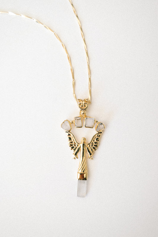 Angel Crystal Quartz Necklace