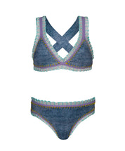Ice Blue Rainbow Bikini Set