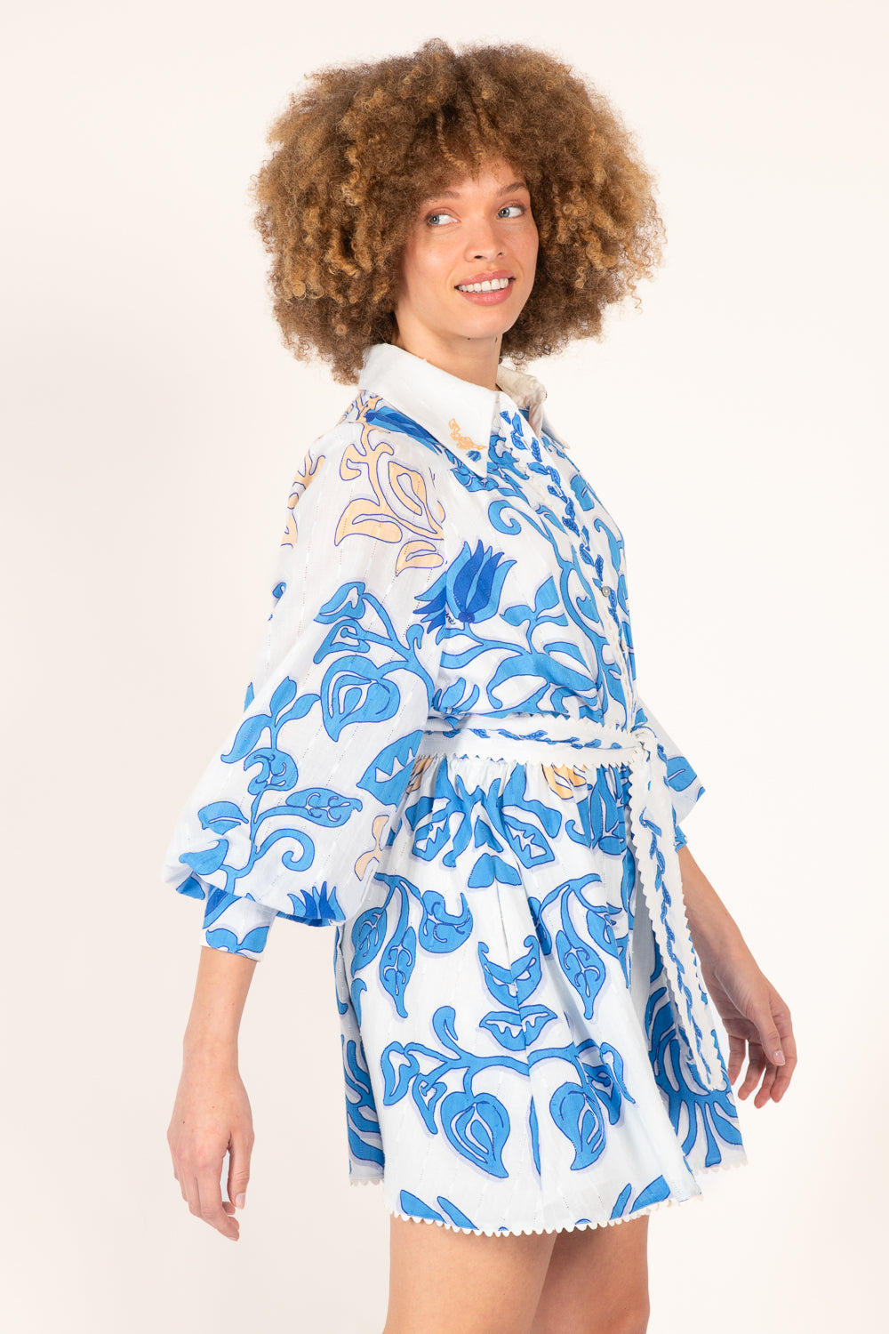 Blue Conti Mini Dress