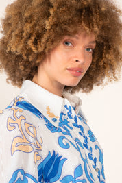 Blue Conti Mini Dress