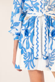 Blue Conti Mini Dress