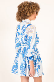 Blue Conti Mini Dress