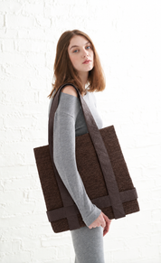 Natuva Dark Straw & Pinatex Hat Bag