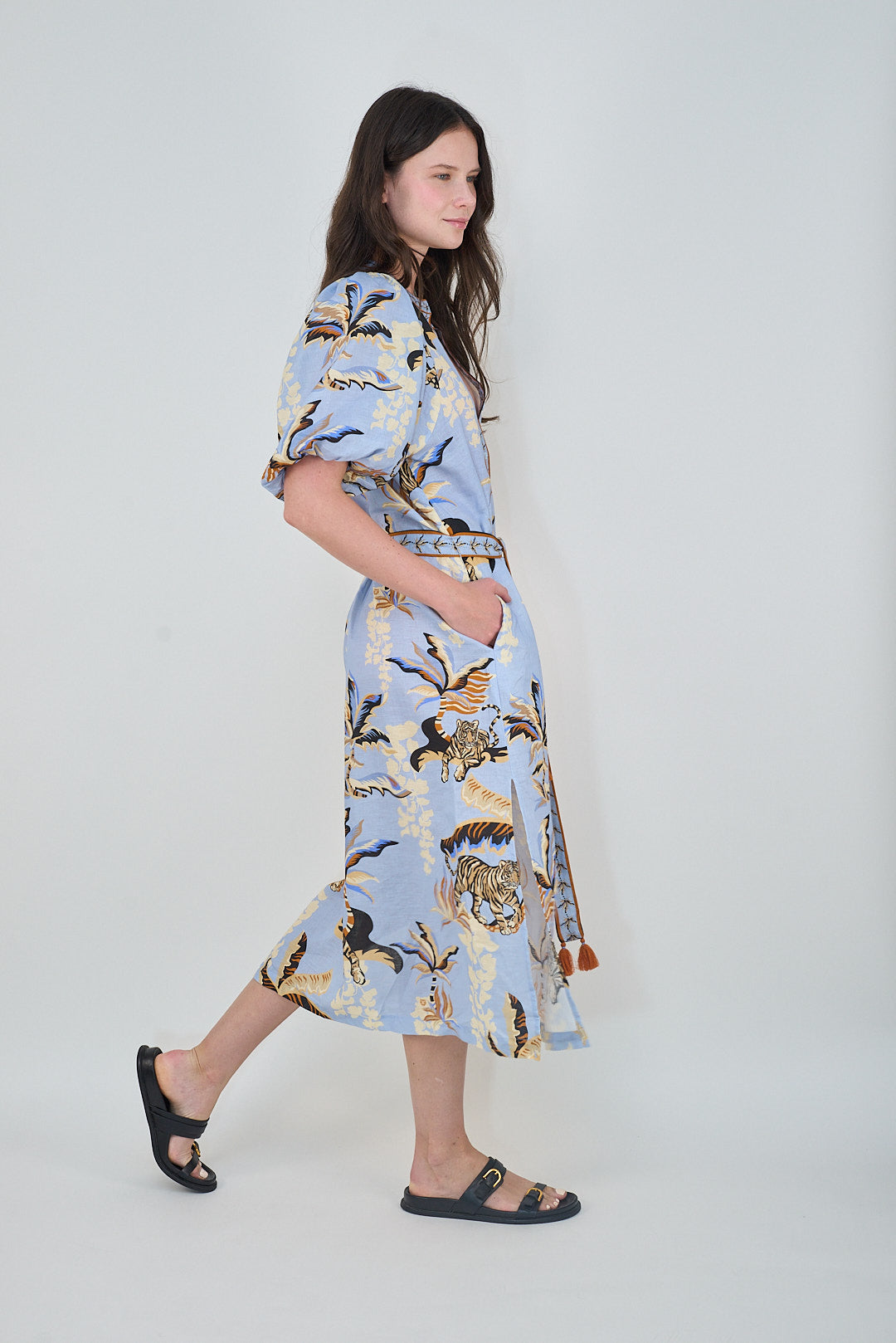 Bali Tiger Light Blue Tunic