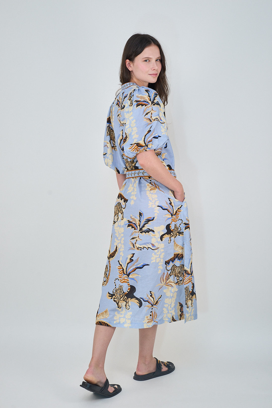 Bali Tiger Light Blue Tunic