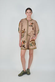 Bali Tiger Rose Ballon Shirt