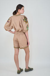 Bali Tiger Rose Ballon Shirt