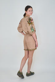 Bali Tiger Rose Shorts