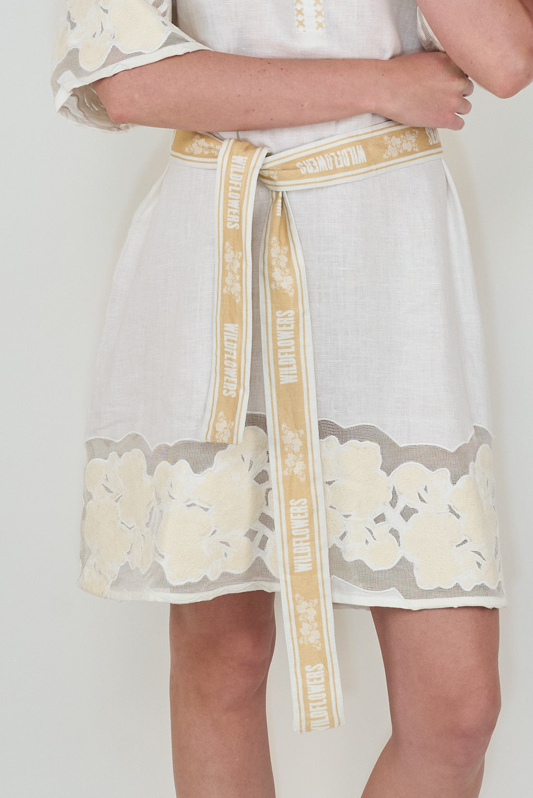 Wild Flowers White Short Dress