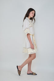 Wild Flowers White Short Dress