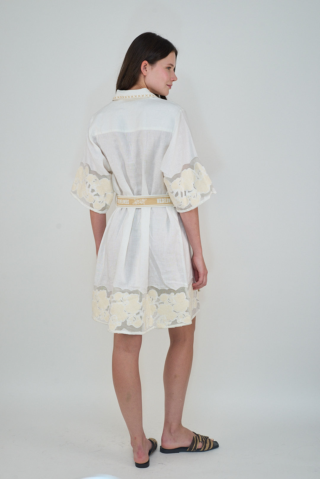 Wild Flowers White Short Dress