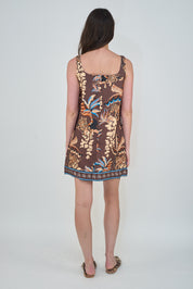 Bali Tiger Brown Short Dress