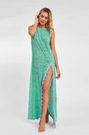 Tassel Slit Mint Dress