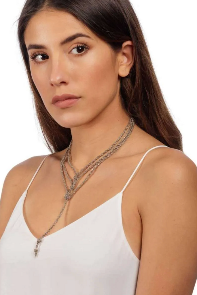CH015 Silver Leaf necklace