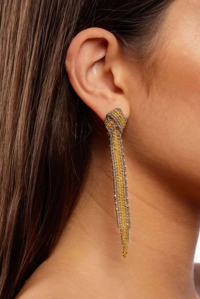 AN126 Silver/Gold Caribian Earrings