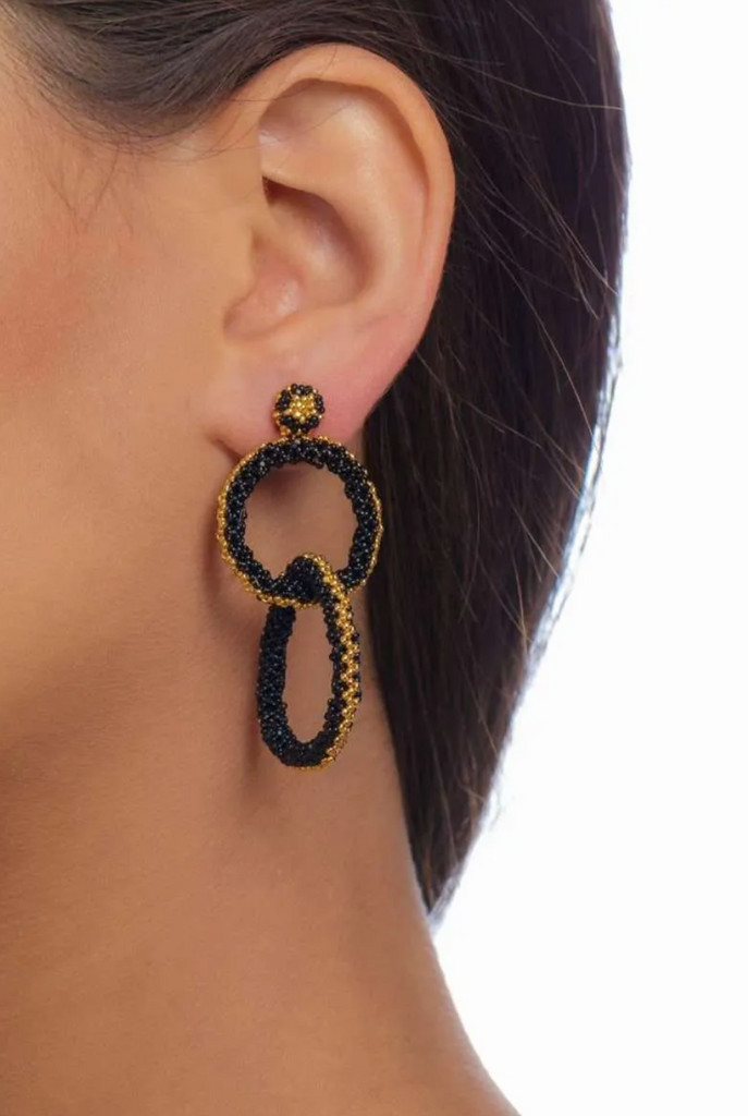 A2A311 Black/ Gold Thamia Earrings