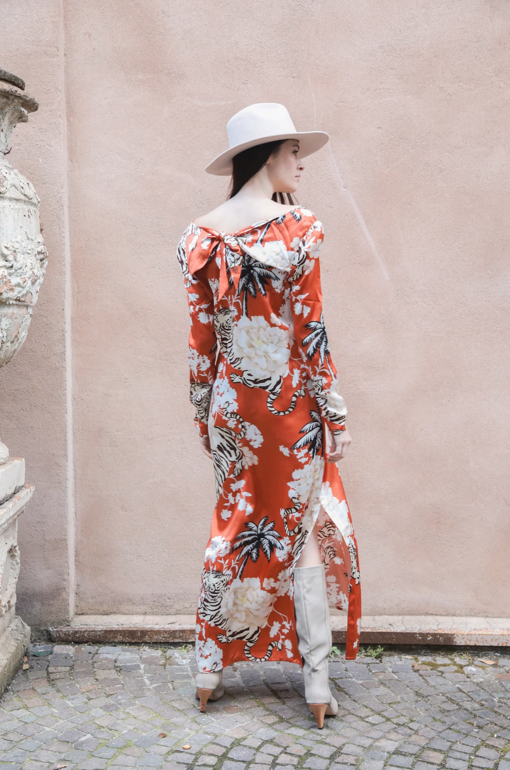 Long Dress Romantic Tiger Brick