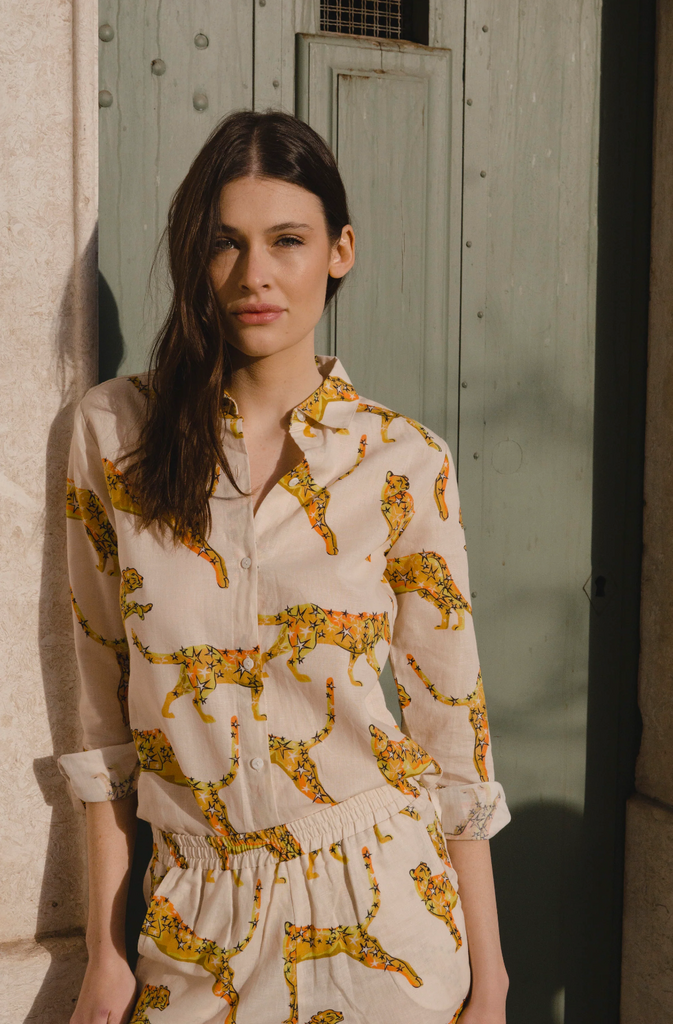 Shirt Leopard Stars Orange